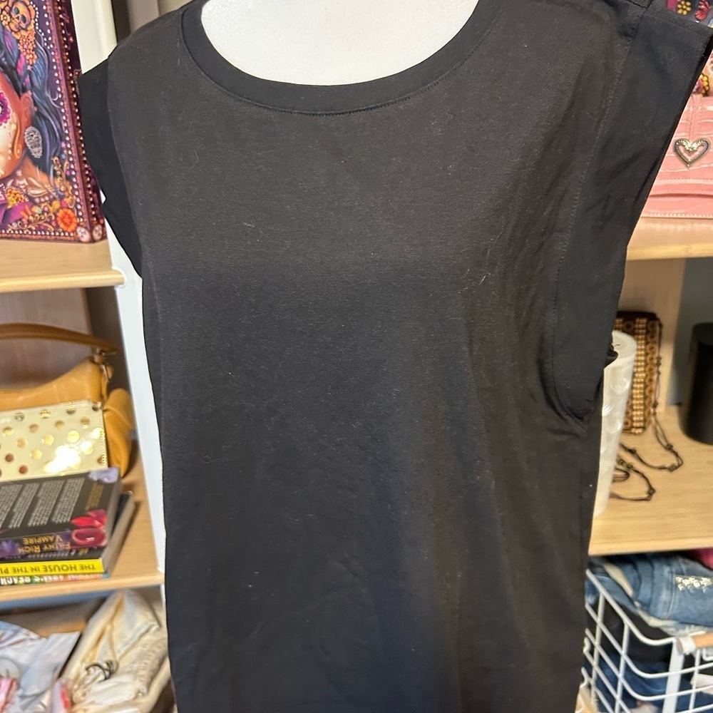 Amazon brand. Size XL. Preloved Boxy Black Sleeveless Women's Top - Picture 3 of 6